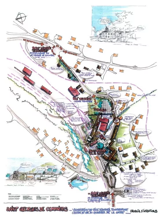 Croquis plan Saint-Georges-de-Commiers